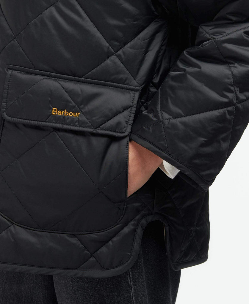 Barbour Vatteraður Dömujakki - Ryhope Quilt - Black/Ancient