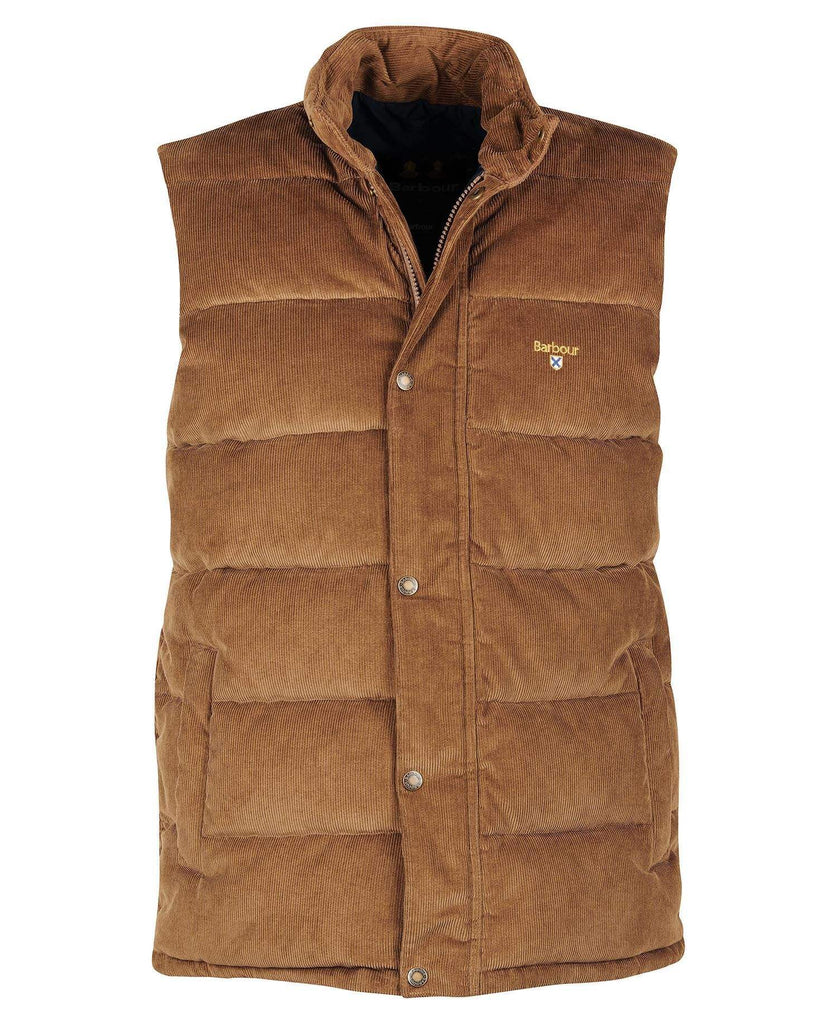 Barbour Vesti - Cord Baffle Gilet - Beige