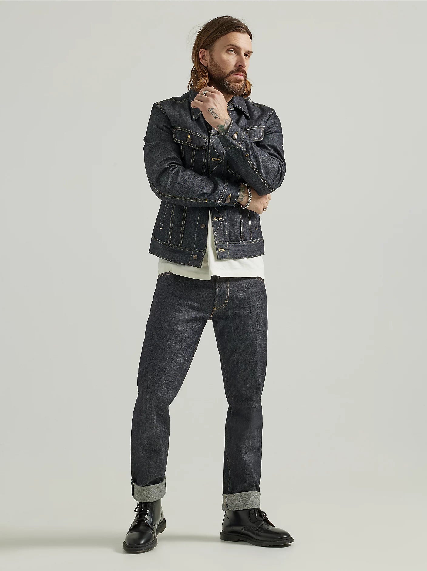 Lee 101 Rider Gallajakki Dry Blue
