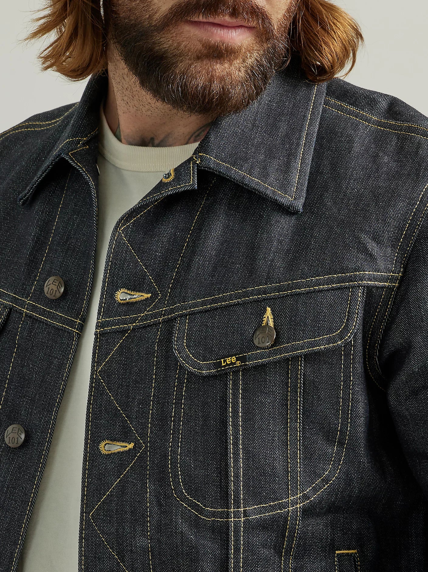 Lee 101 Rider Gallajakki Dry Blue