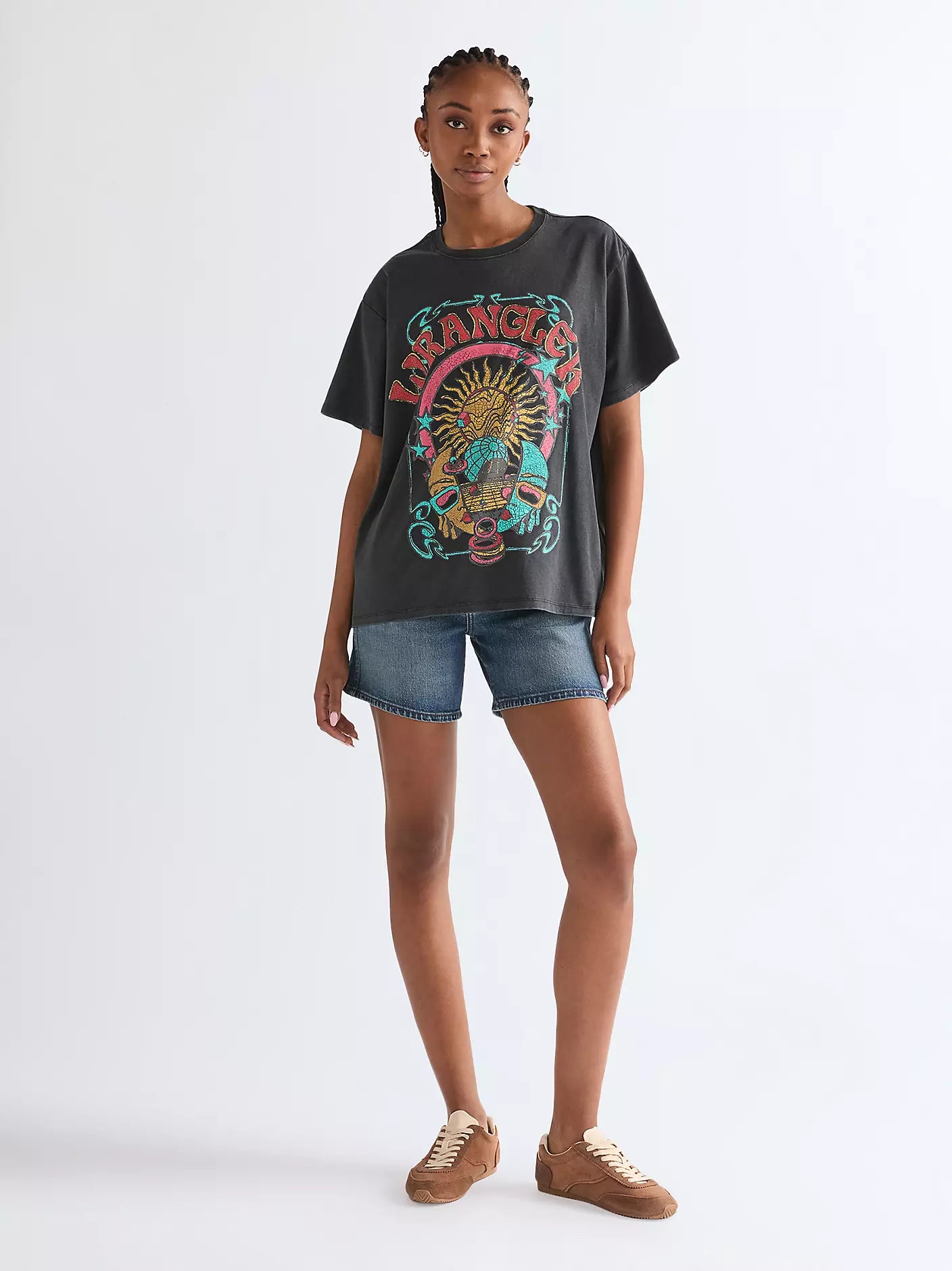 Wrangler Bolur Girlfriend Faded Black