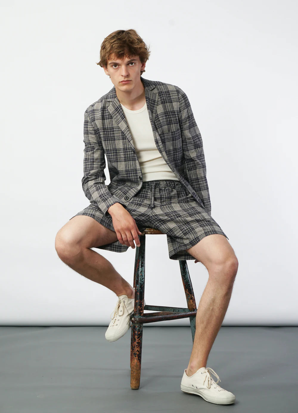 Hansen Jakki Charlie Navy Ecru Check