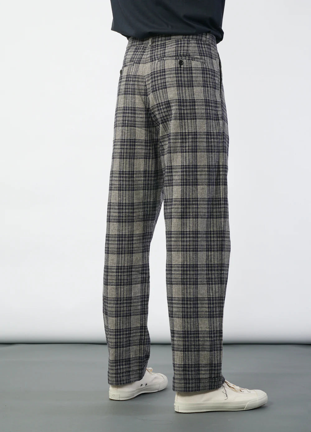 Hansen Buxur Sune Navy Ecru Check