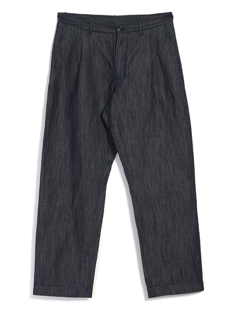 Hansen Sune Pleated Trousers Navy