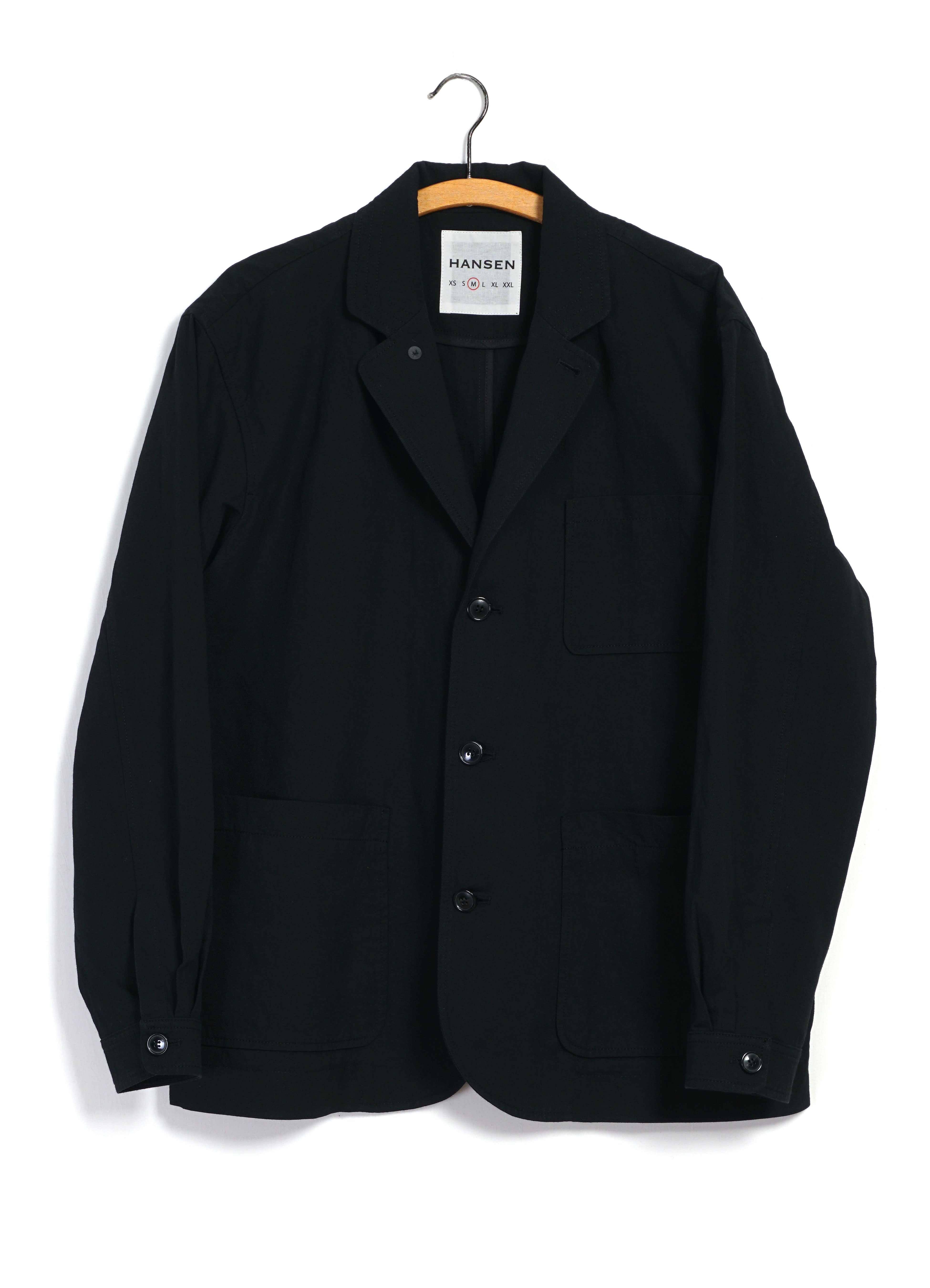 Hansen Malvin Loose Jakki Black Twill - Kormákur & Skjöldur