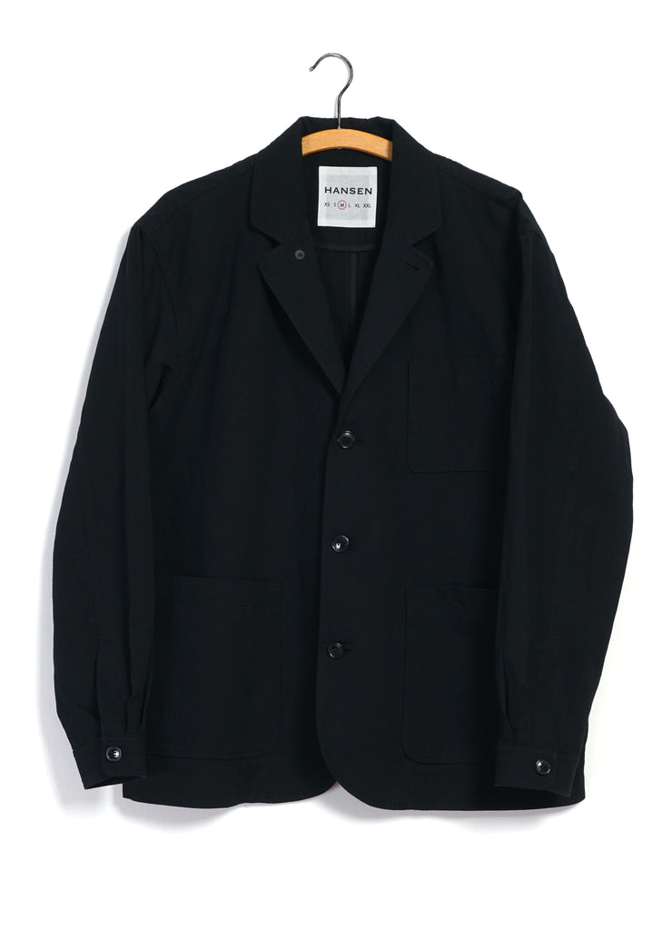 Hansen Malvin Loose Jakki Black Twill - Kormákur & Skjöldur