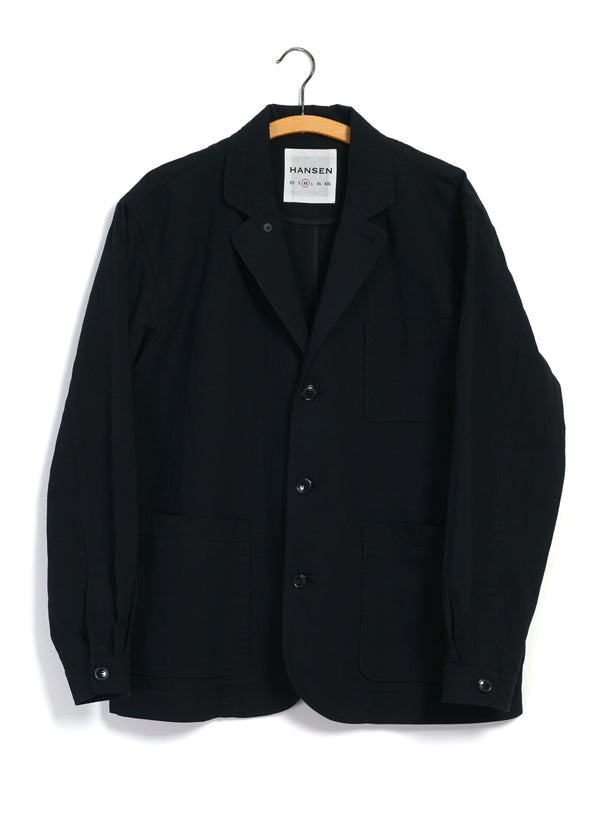 Hansen Malvin Loose Jakki Black Twill - Kormákur & Skjöldur