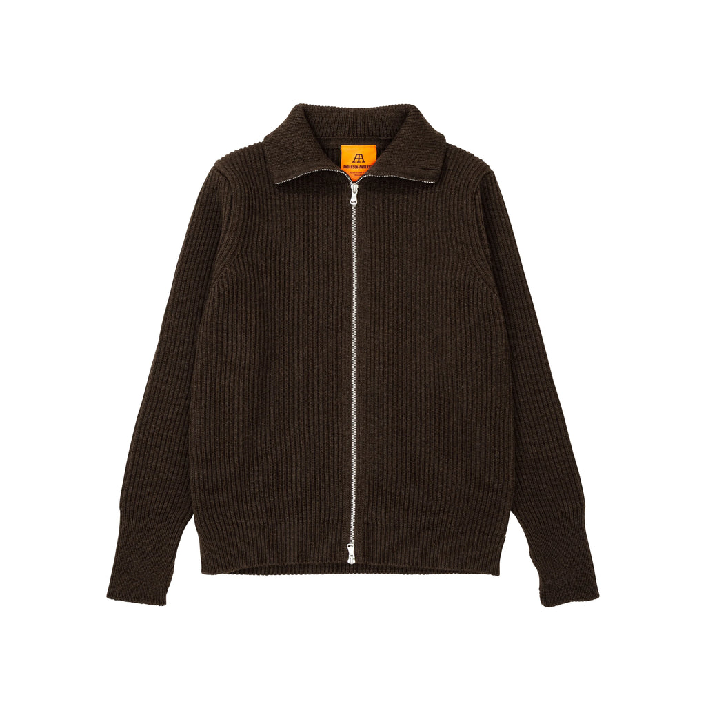 Andersen Peysa Full Zip Natural Brown