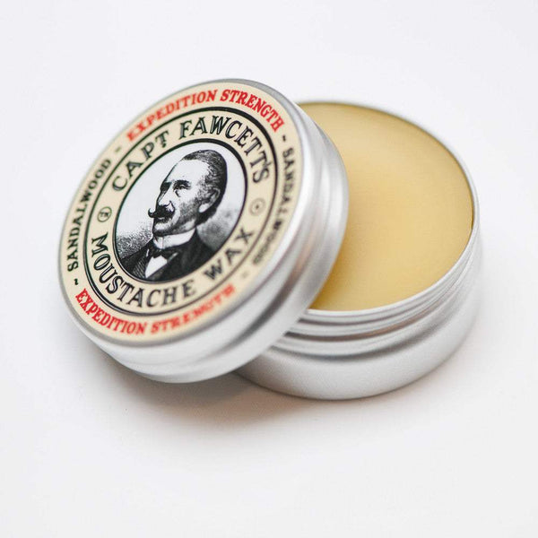 Captain Fawcett Gjafasett - Moustache Wax & Moustache Comb - Expedition Strength