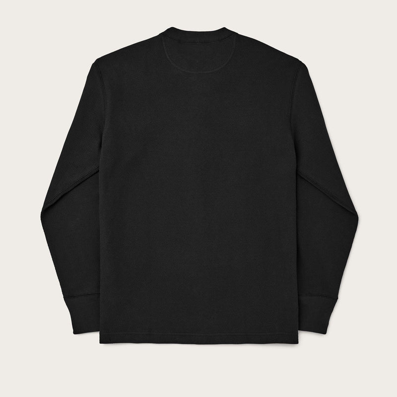 Filson Waffle Knit Henley Svartur