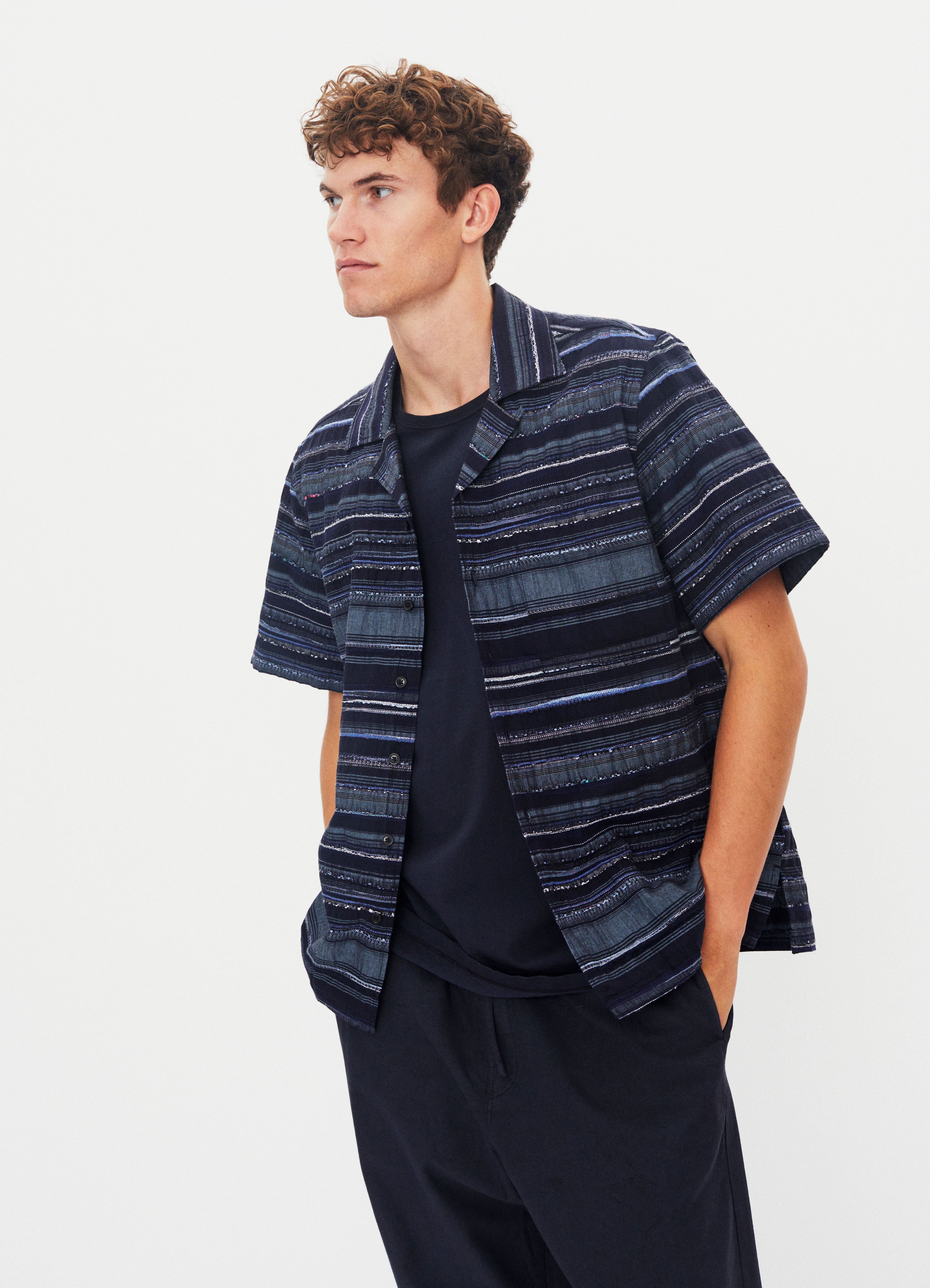 Hansen Short Sleeve Shirt Multiple Blue - Kormákur & Skjöldur