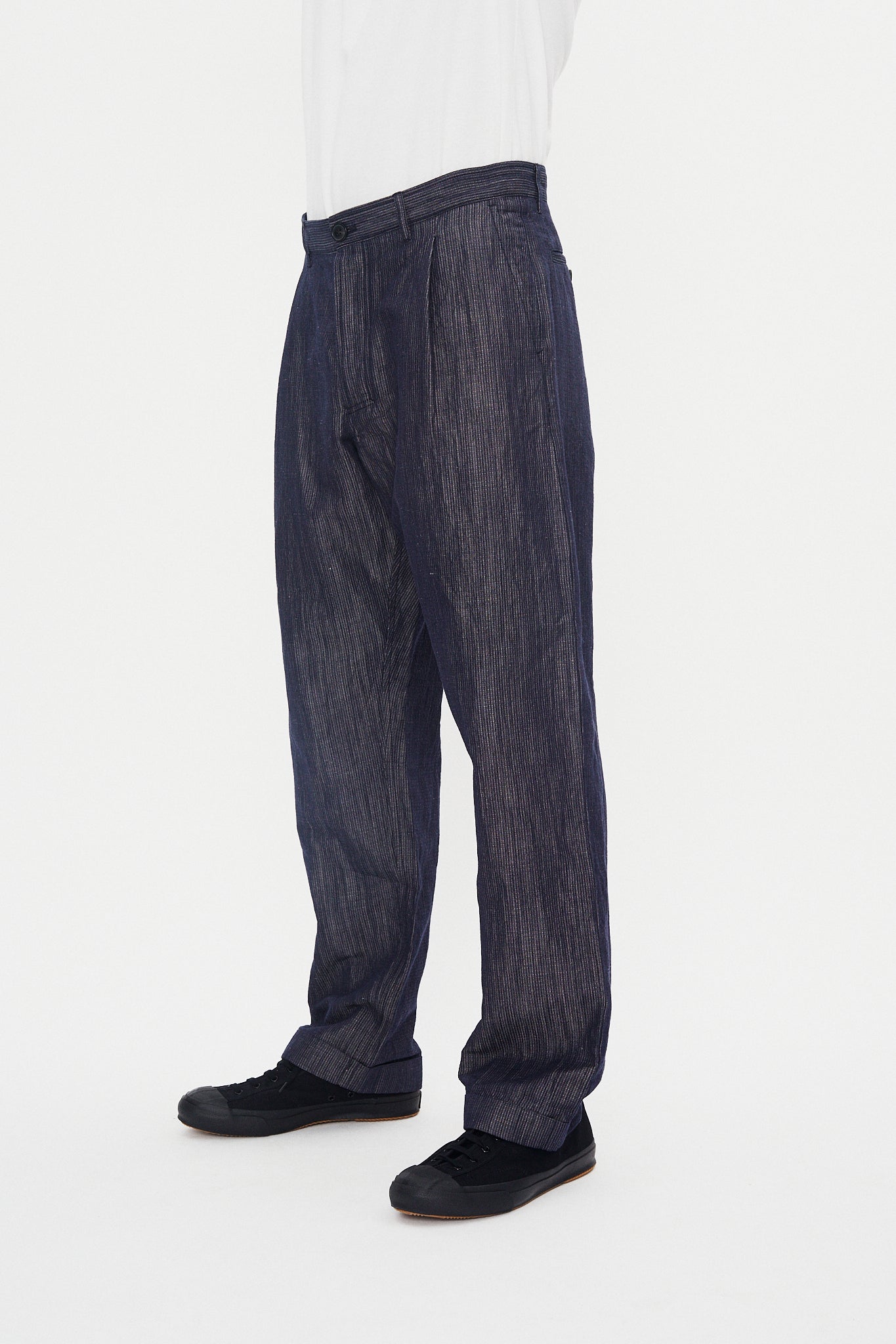 Hansen Sune Pleated Trousers Navy