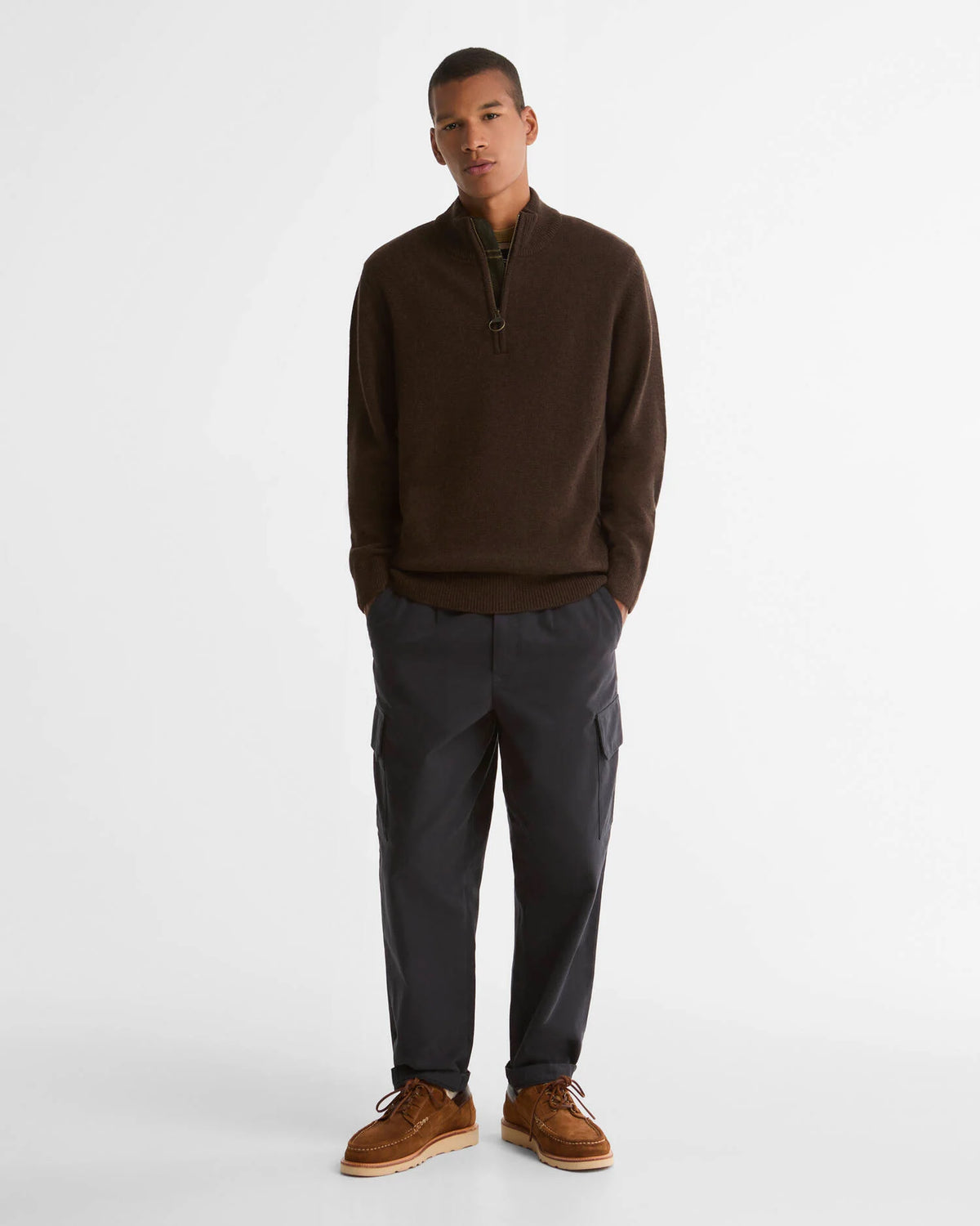 Barbour Holden Half Zip Oak