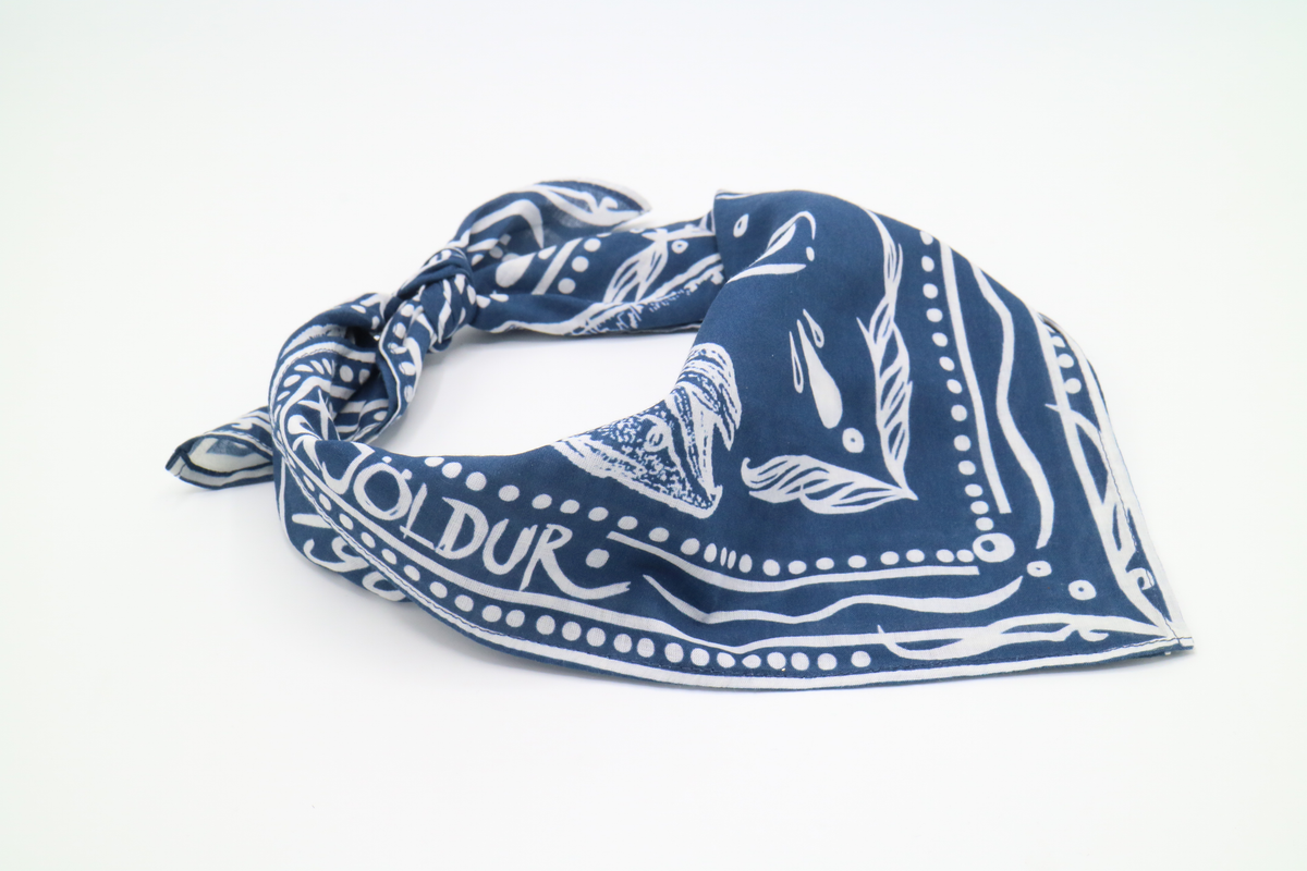 K&S Hálsklútur Bandana Blár Lax - Kormákur & Skjöldur