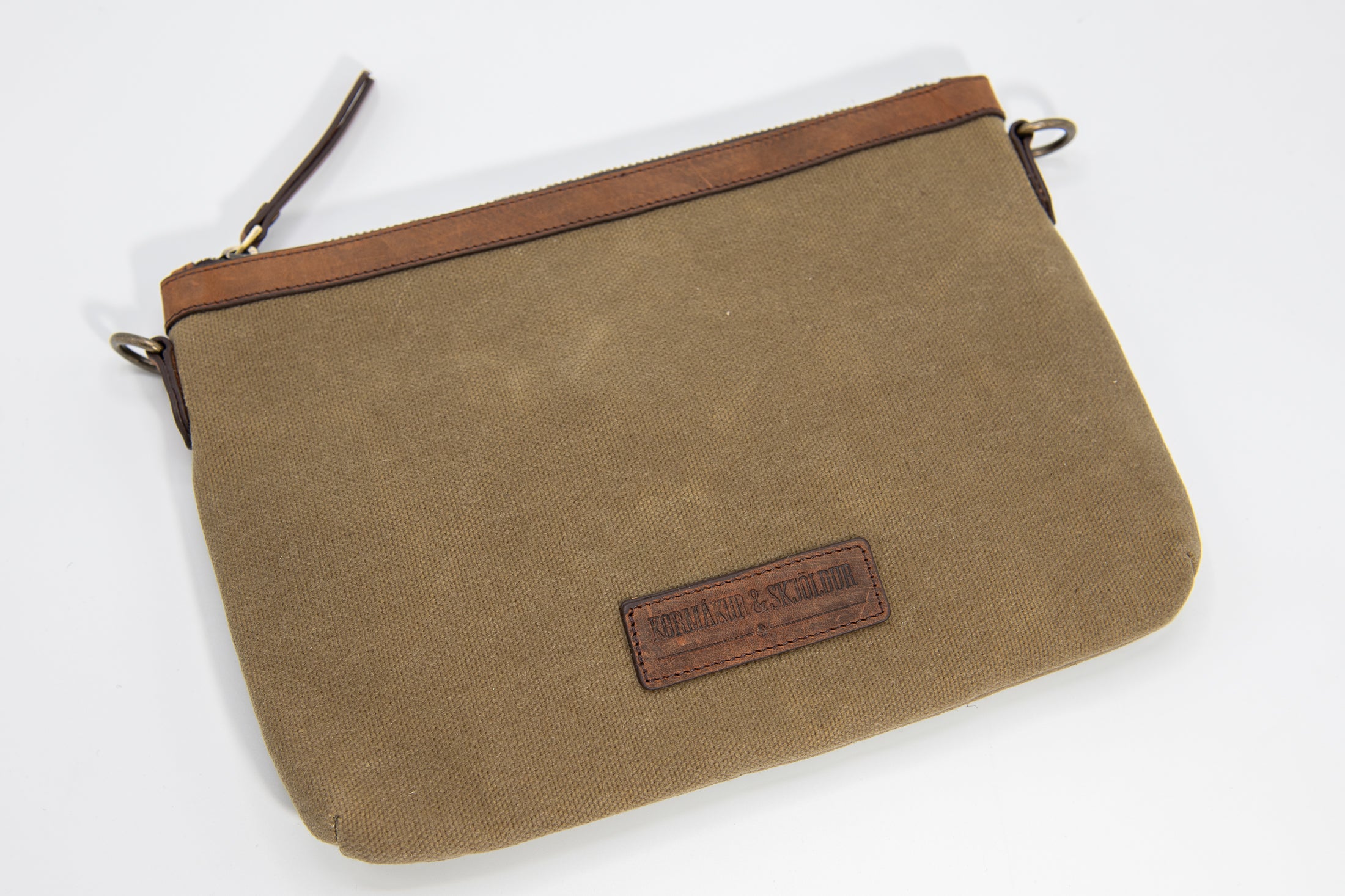K&S Handtaska Vaxaður strigi - Waxed Canvas Beige - Handtaska