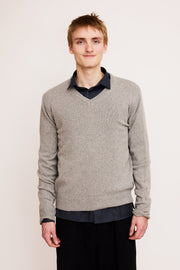 K&S Kasmír - Peysa V-neck Grá - Kormákur & Skjöldur