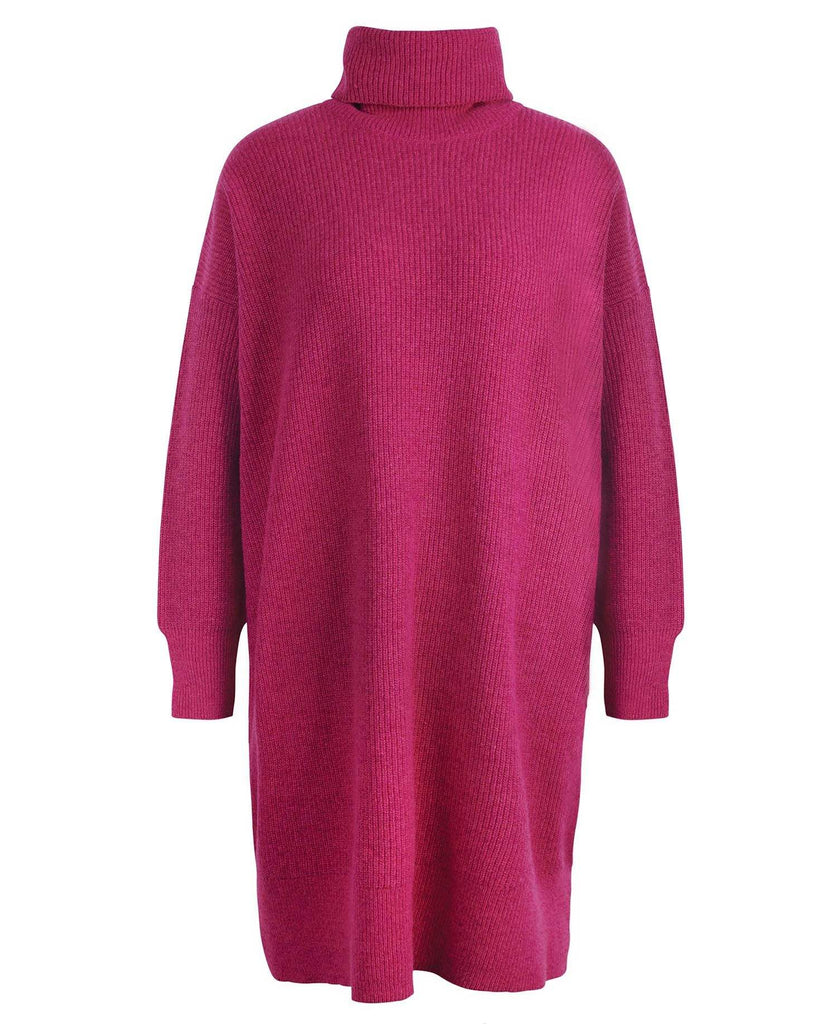 Barbour Int. Kjóll - Holmes Knit Dress - Fuchsia Lily