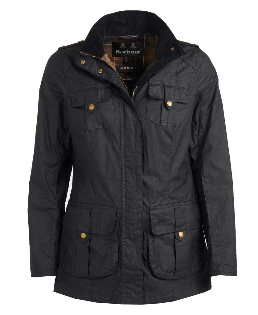 Barbour Dömujakki - Defence LW Wax - Navy