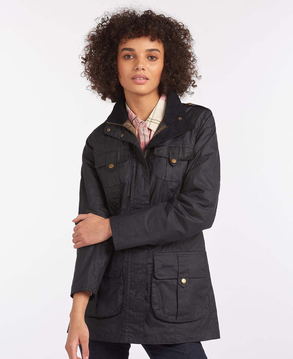 Barbour Dömujakki - Defence LW Wax - Navy