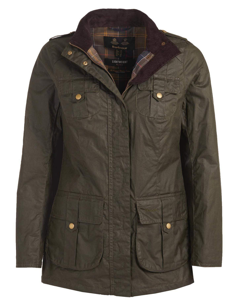 Barbour Dömujakki - Defence LW Wax - Olive