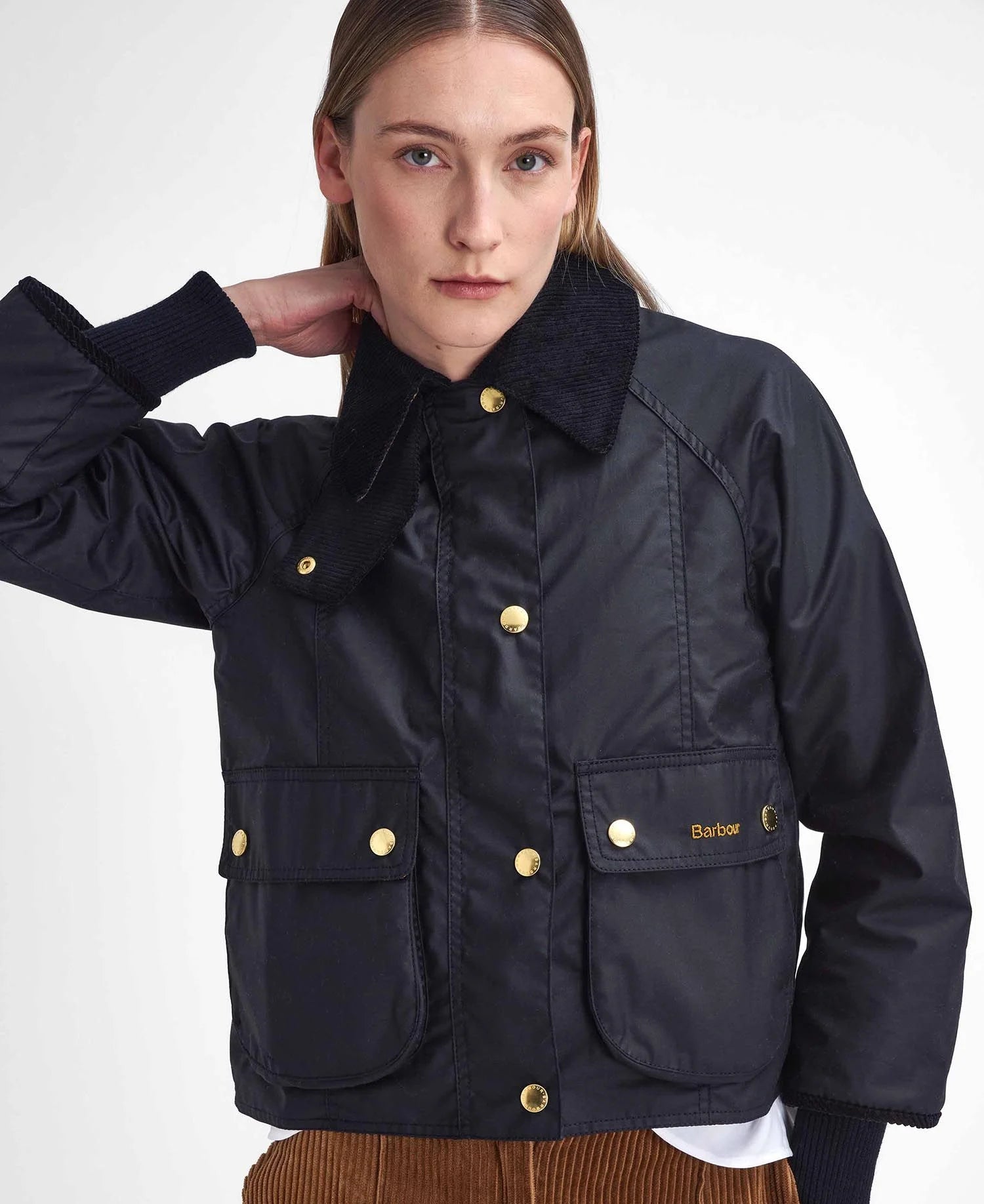 Barbour Vaxjakki Crop Beadnell Black