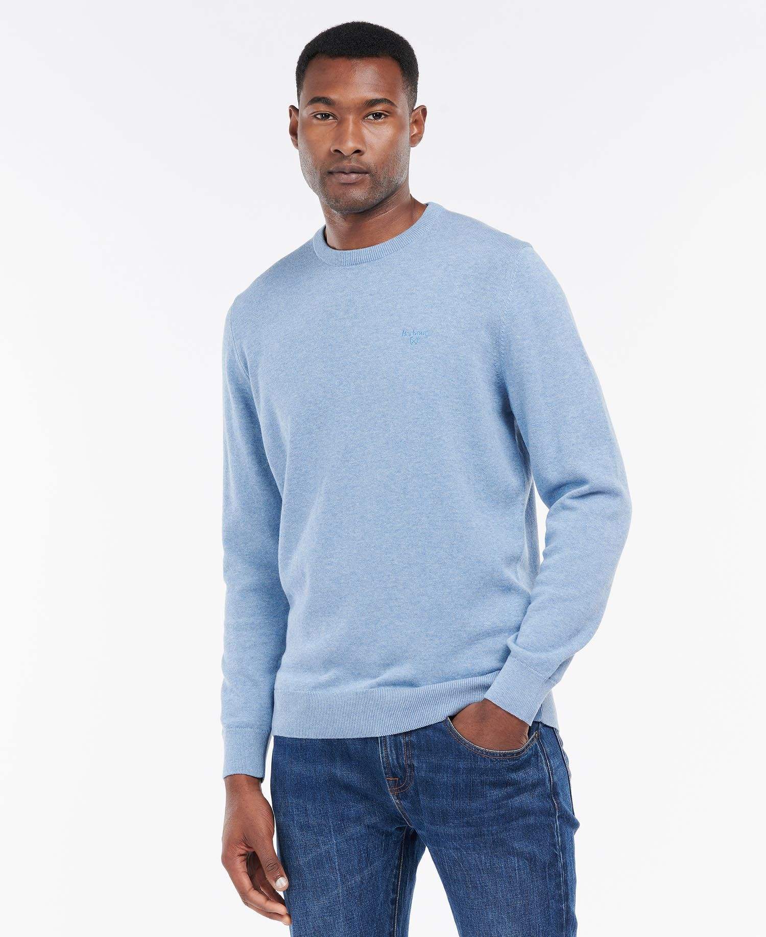 Barbour Peysa - Pima Cotton Crew - Dark Chambray - Kormákur & Skjöldur