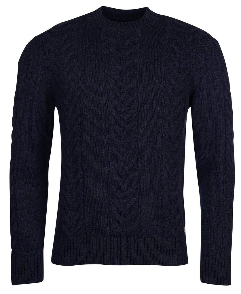 Barbour Peysa - Essential Cable Knit - Navy Marl