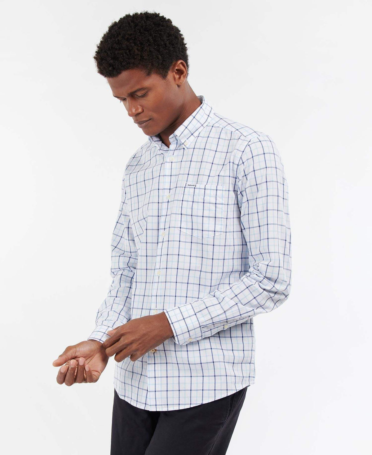 Barbour Skyrta Bradwell Blue - Kormákur & Skjöldur