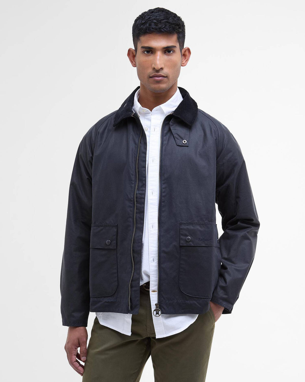 Barbour vaxjakki Short Bedale Navy - Kormákur & Skjöldur