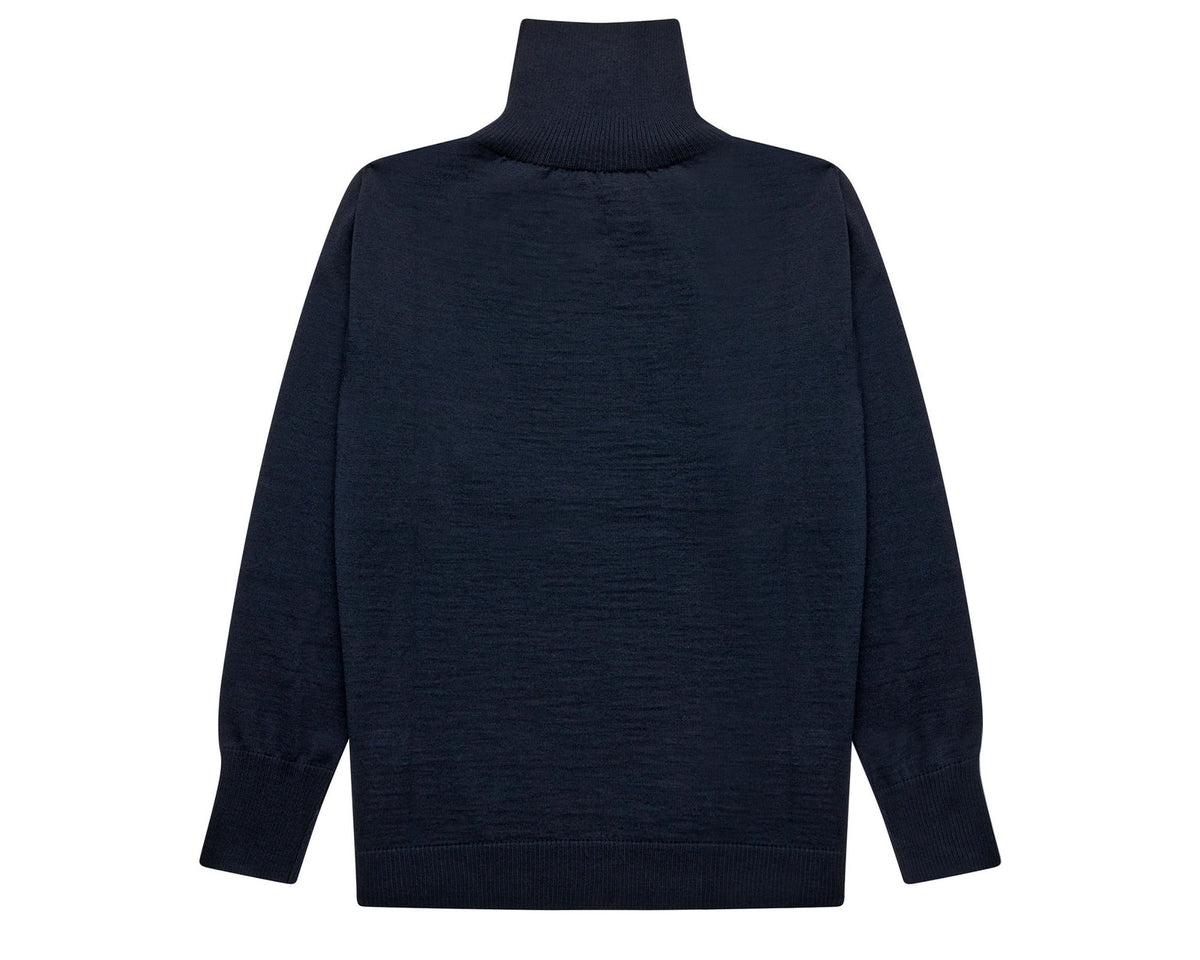 Andersen Peysa Marine Turtleneck Navy Blue - Kormákur & Skjöldur