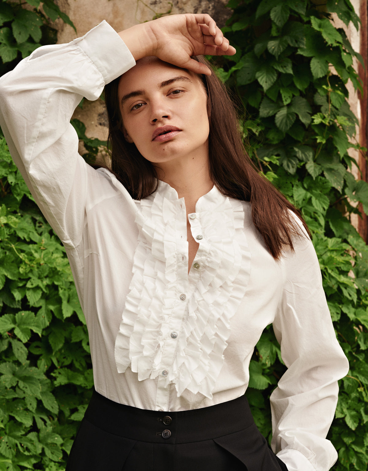 Nygardsanna Ruffle Blouse White