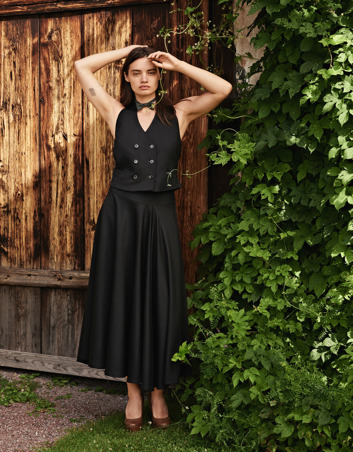 Nygardsanna Drape Skirt Black
