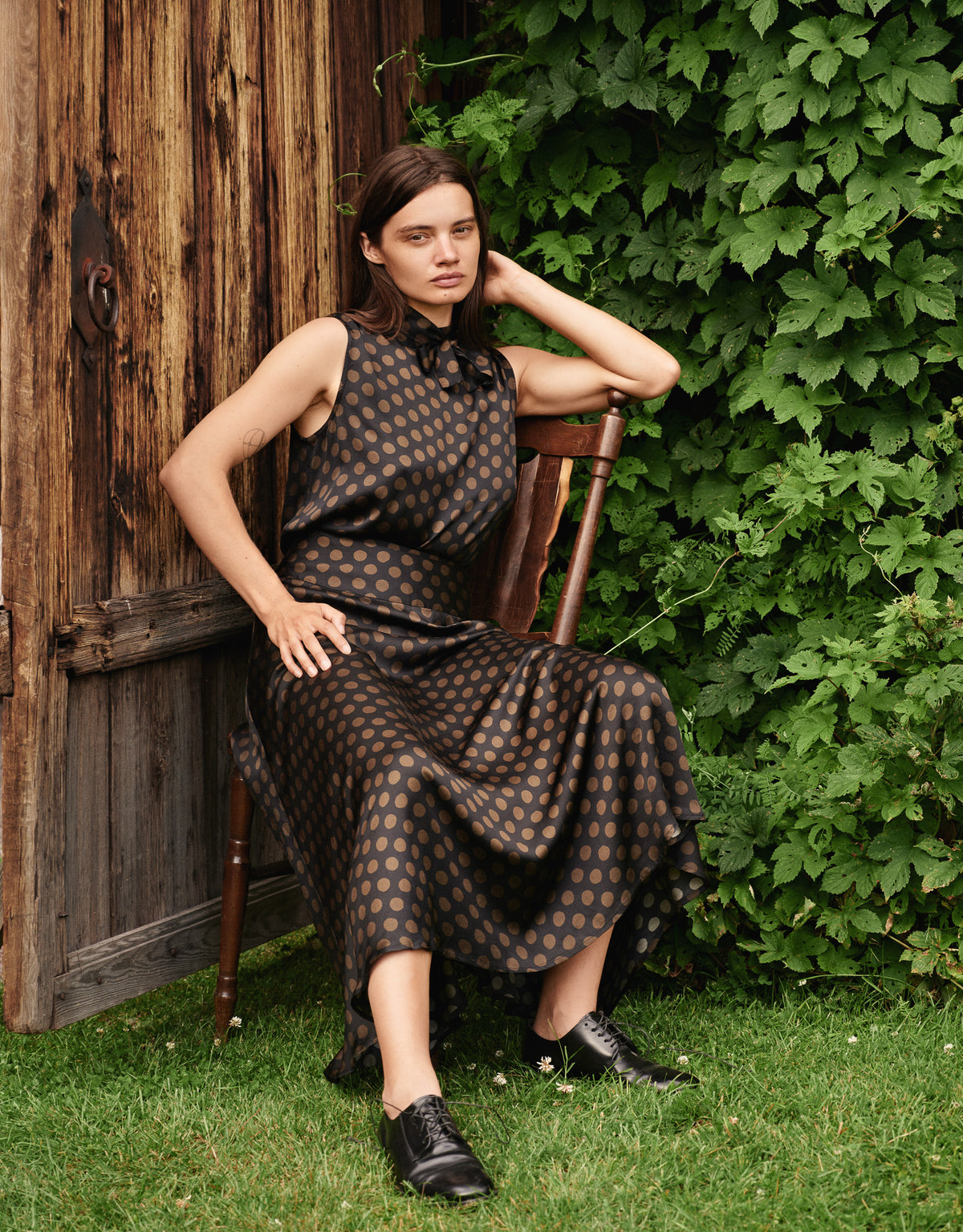 Nygardsanna Skirt Brown Dot 