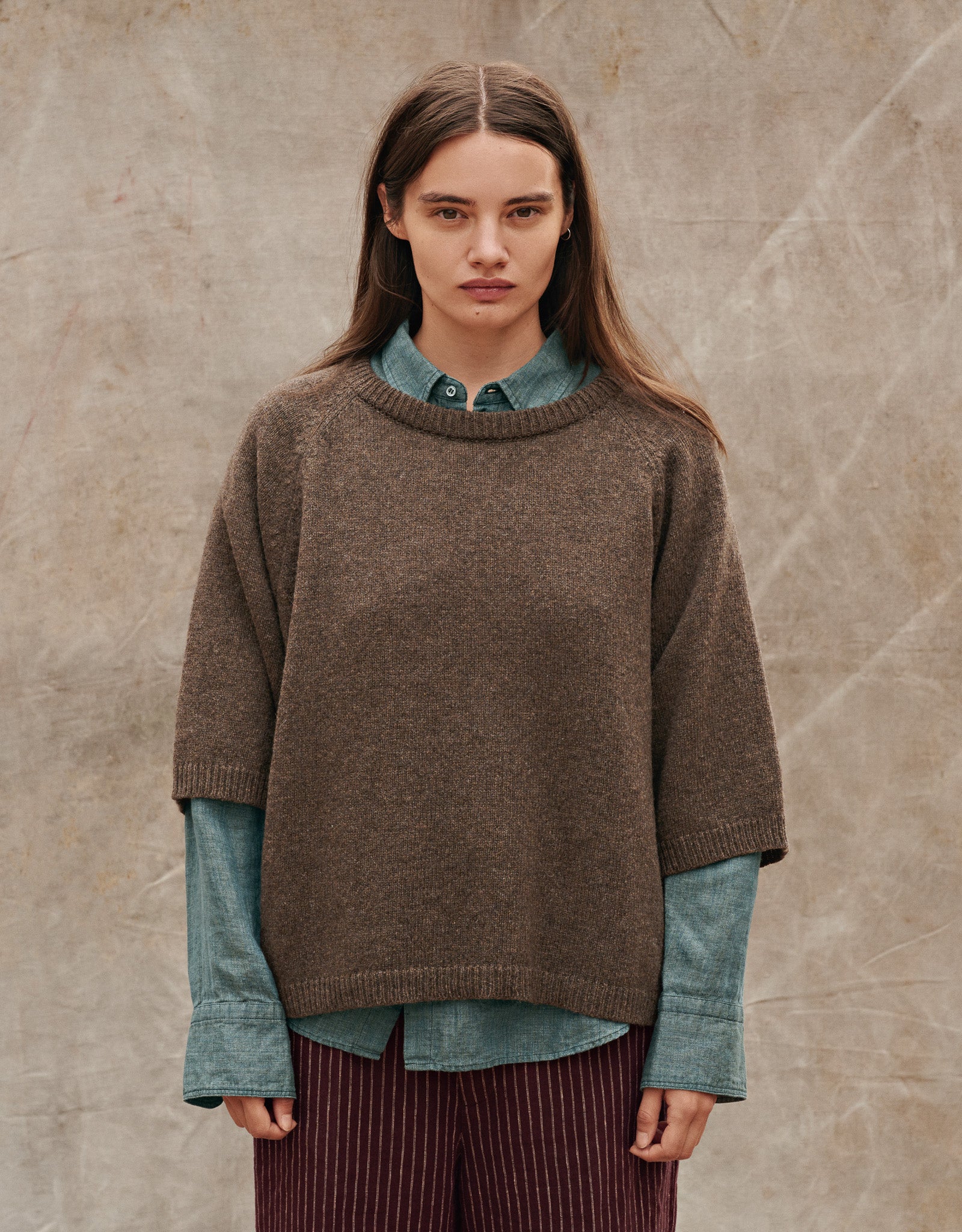 Nygardsanna Short Sleeve Sweater - Taupe