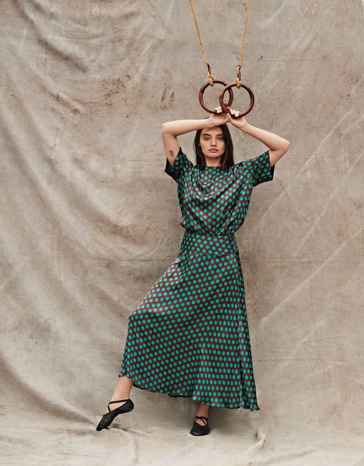 Nygardsanna Skirt Green Dot