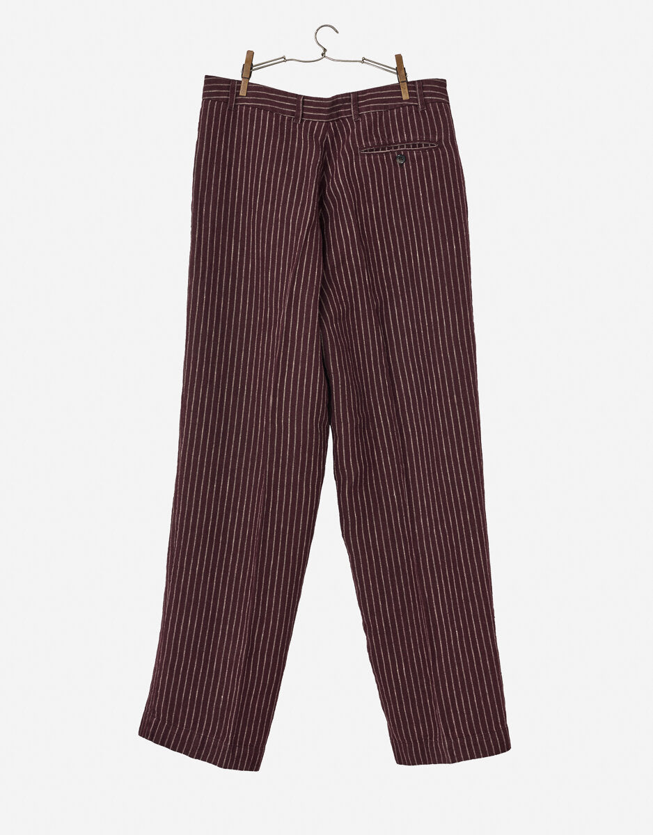 NYGARDSANNA Classic Trousers Wine Striped