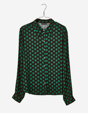 Nygardsanna Retro Collar Shirt Green Dot