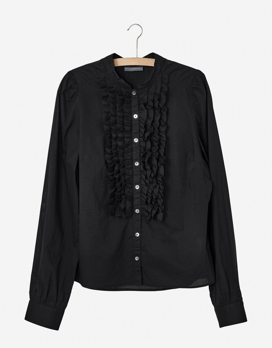 Nygardsanna Ruffle Blouse Black