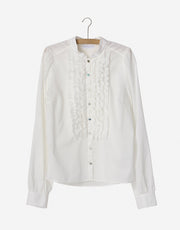 Nygardsanna Ruffle Blouse White