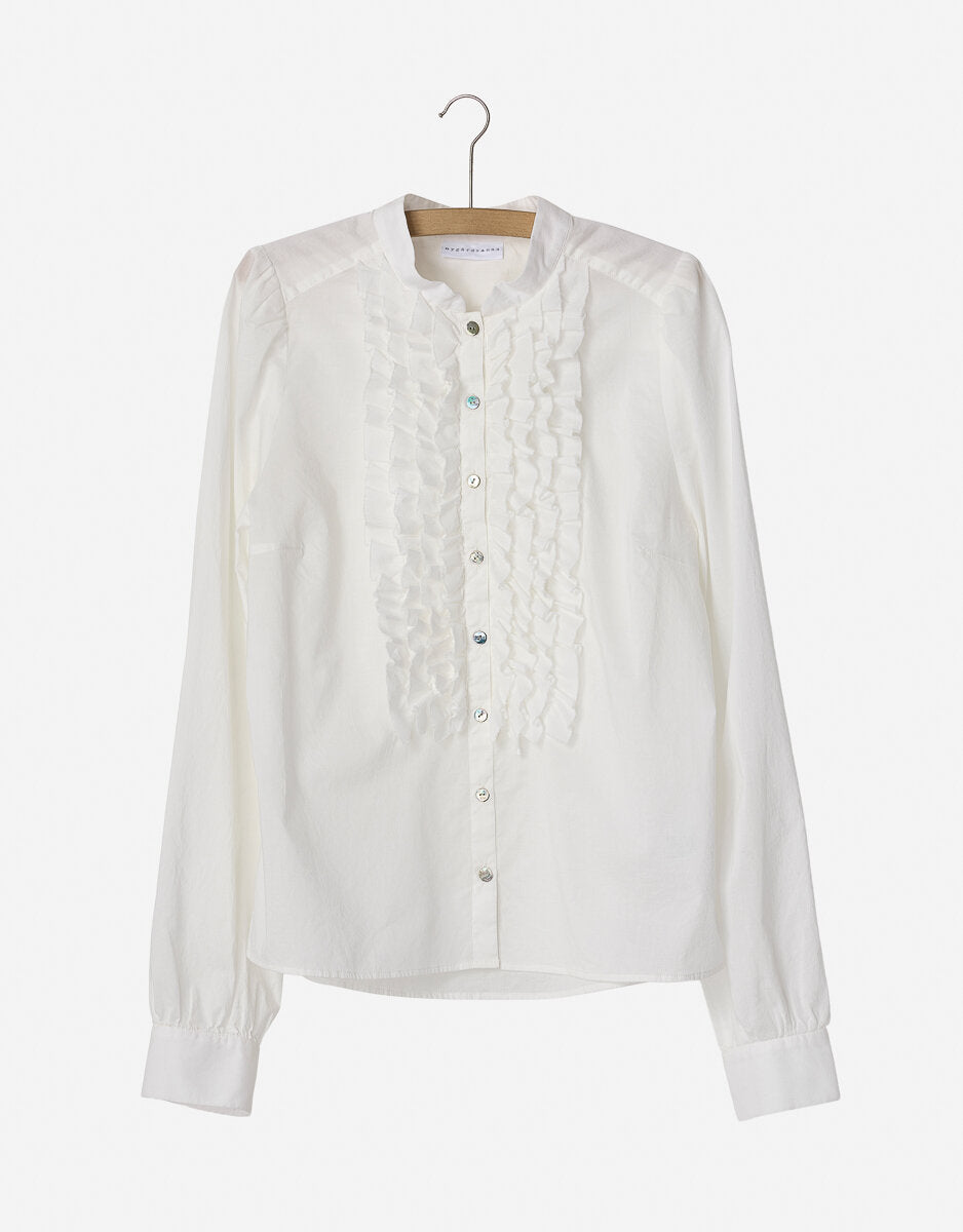 Nygardsanna Ruffle Blouse White