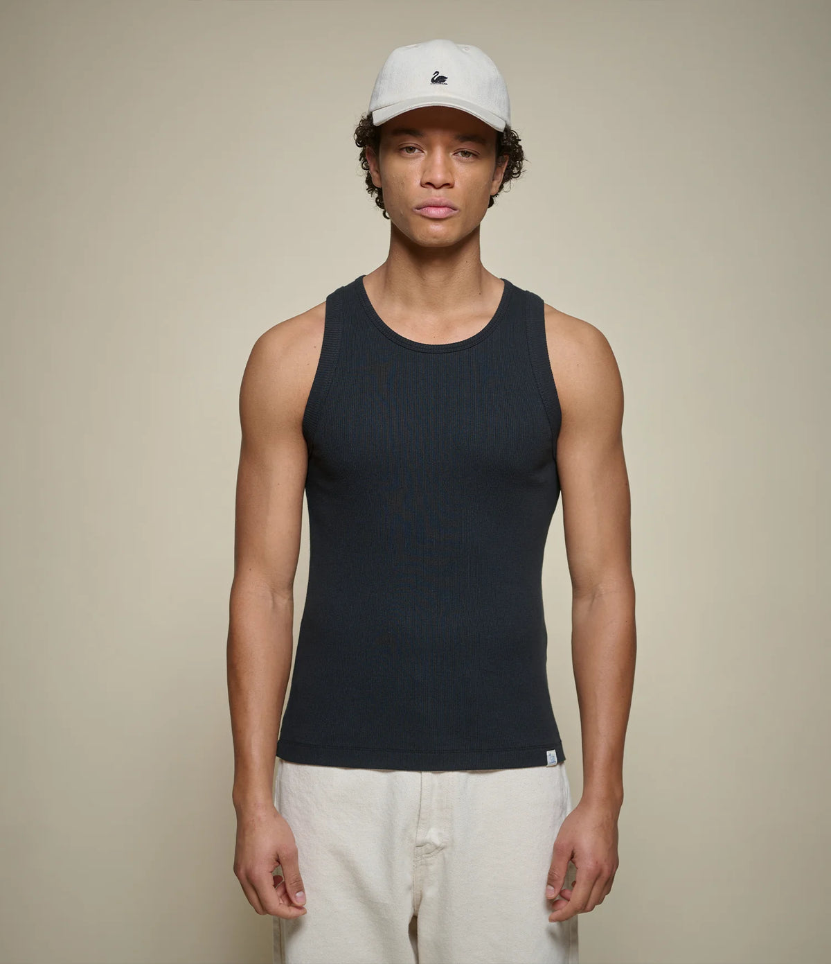 Merz B. Schwanen Cotton Tank Top Black - Kormákur & Skjöldur