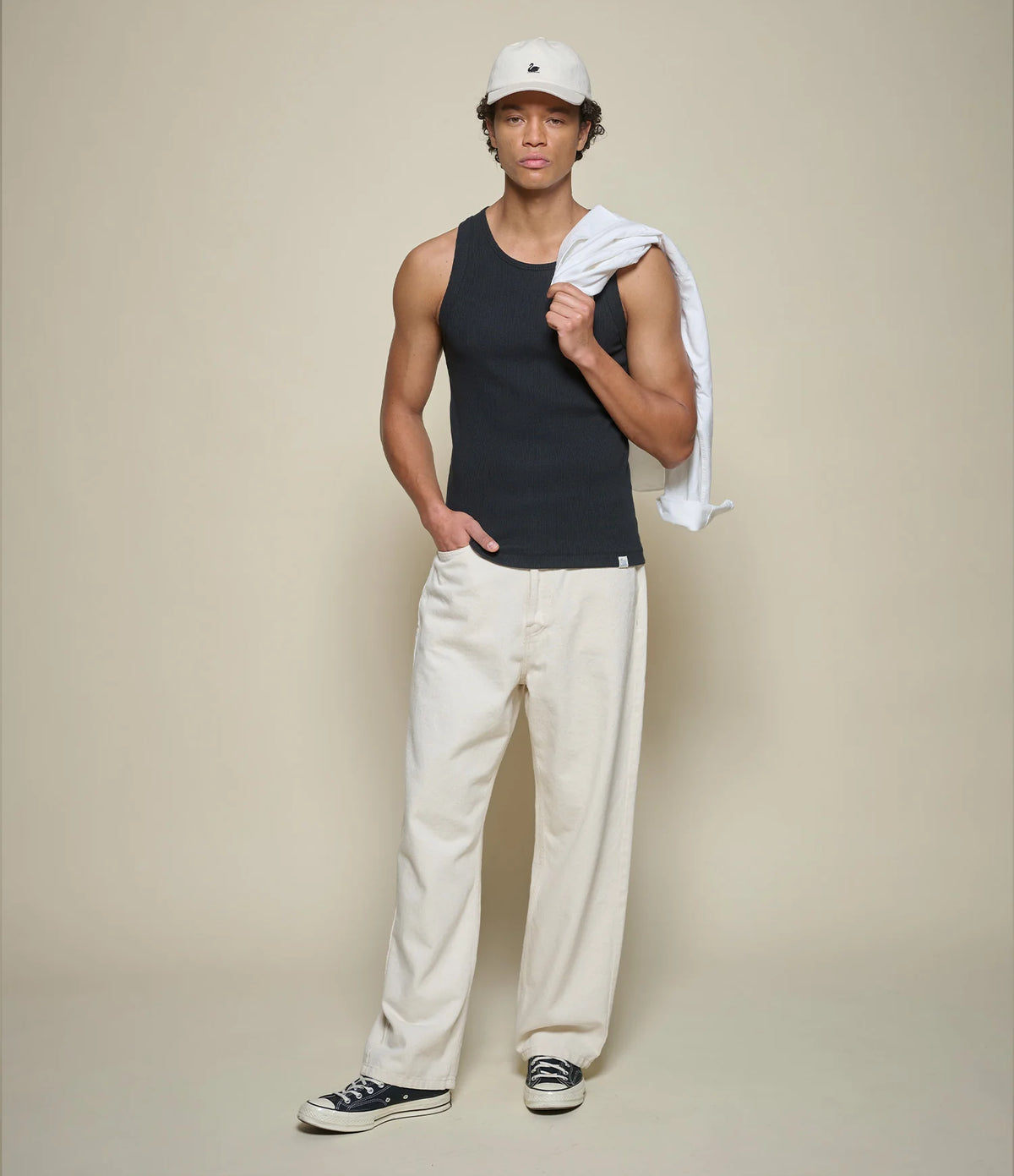 Merz B. Schwanen Cotton Tank Top Black - Kormákur & Skjöldur