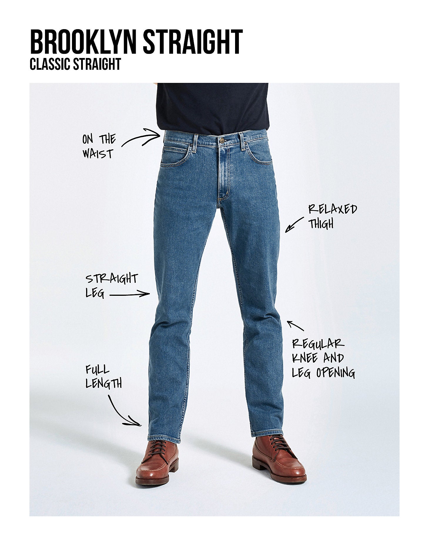Lee Gallabuxur Brooklyn Straight - Kormákur & Skjöldur