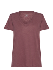 LEE - V NECK TEE HENNA