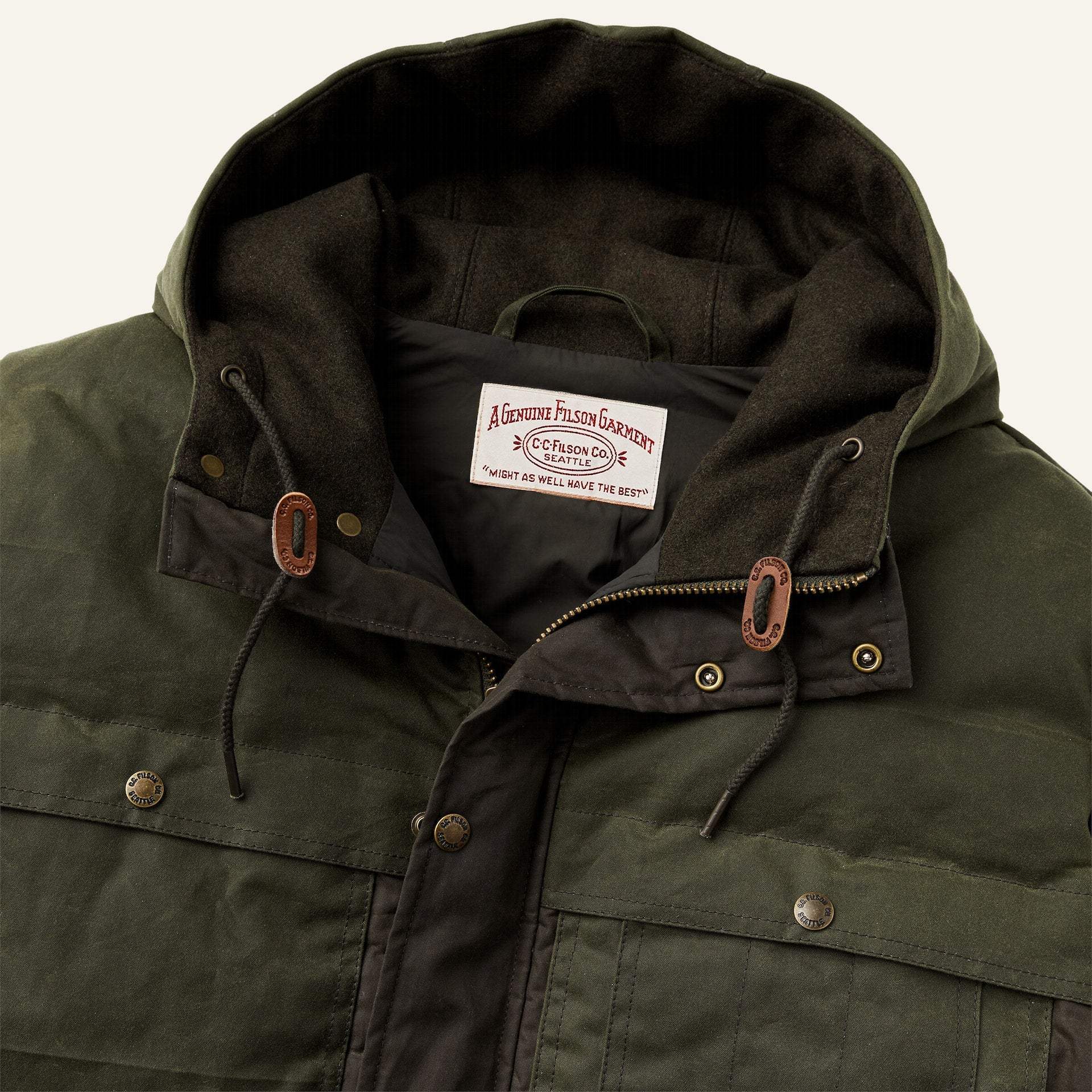 Filson Úlpa - Down Cruiser Parka - Otter Green