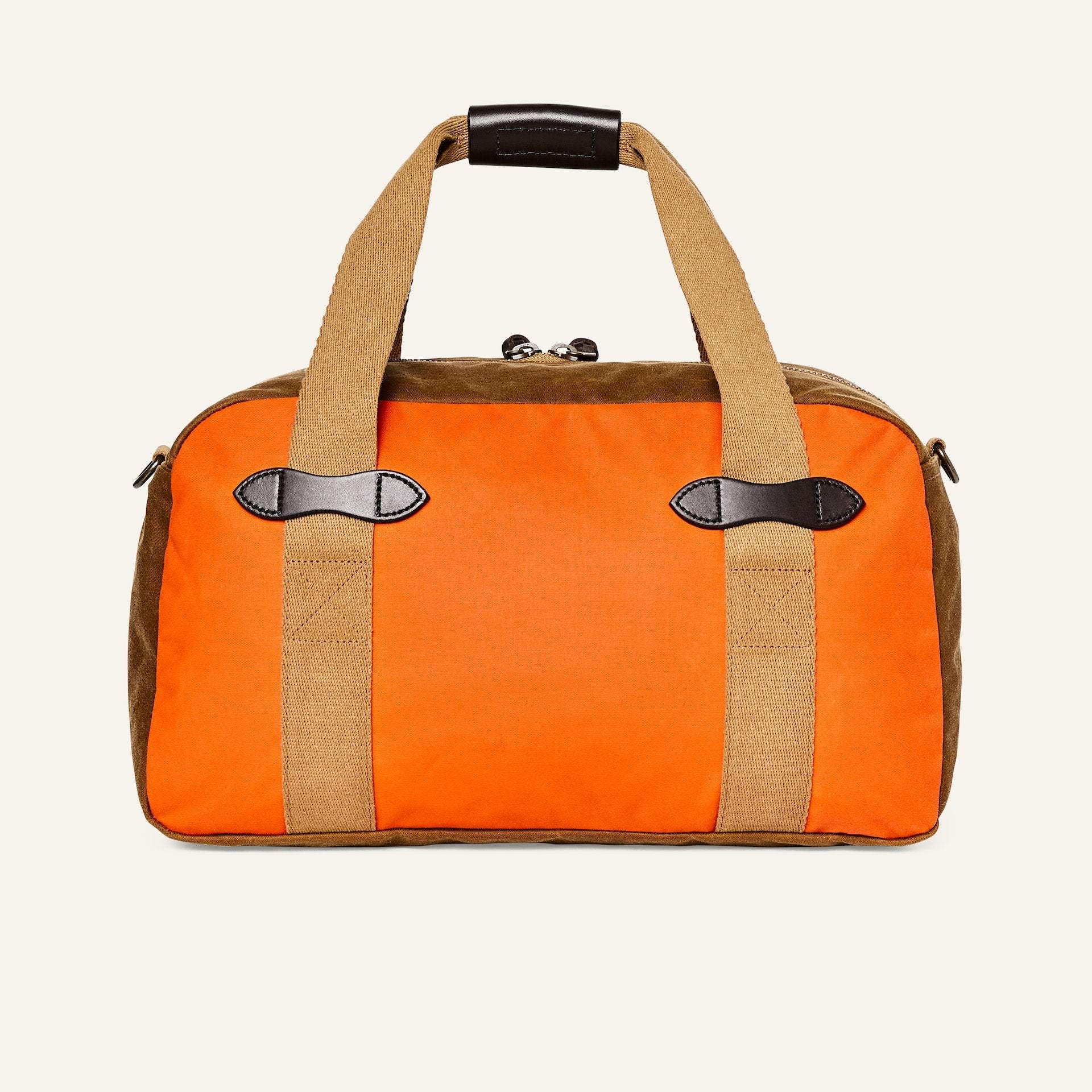Filson Taska - Tin Cloth Small Duffle - Dark Tan / Flame