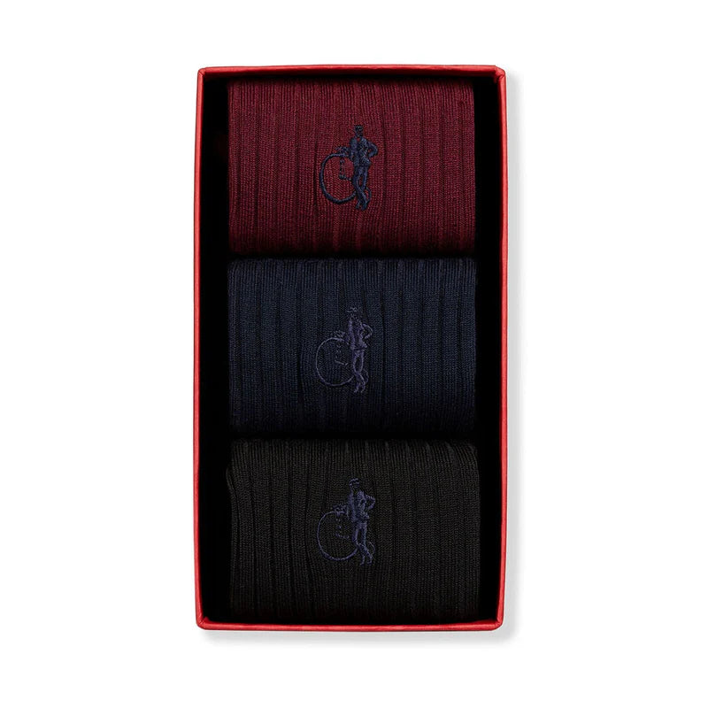 London Sock Gjafakassi 3 Pair Traditiona
