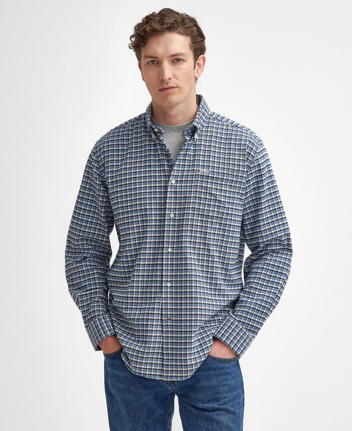 Barbour Skyrta Tanlaw Blue - Kormákur & Skjöldur