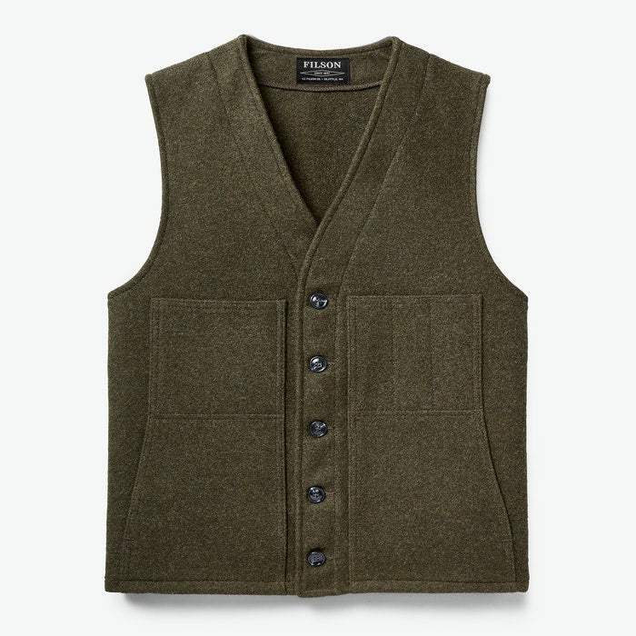 Filson Vesti - Mackinaw Wool Vest - Forest Green - Kormákur & Skjöldur