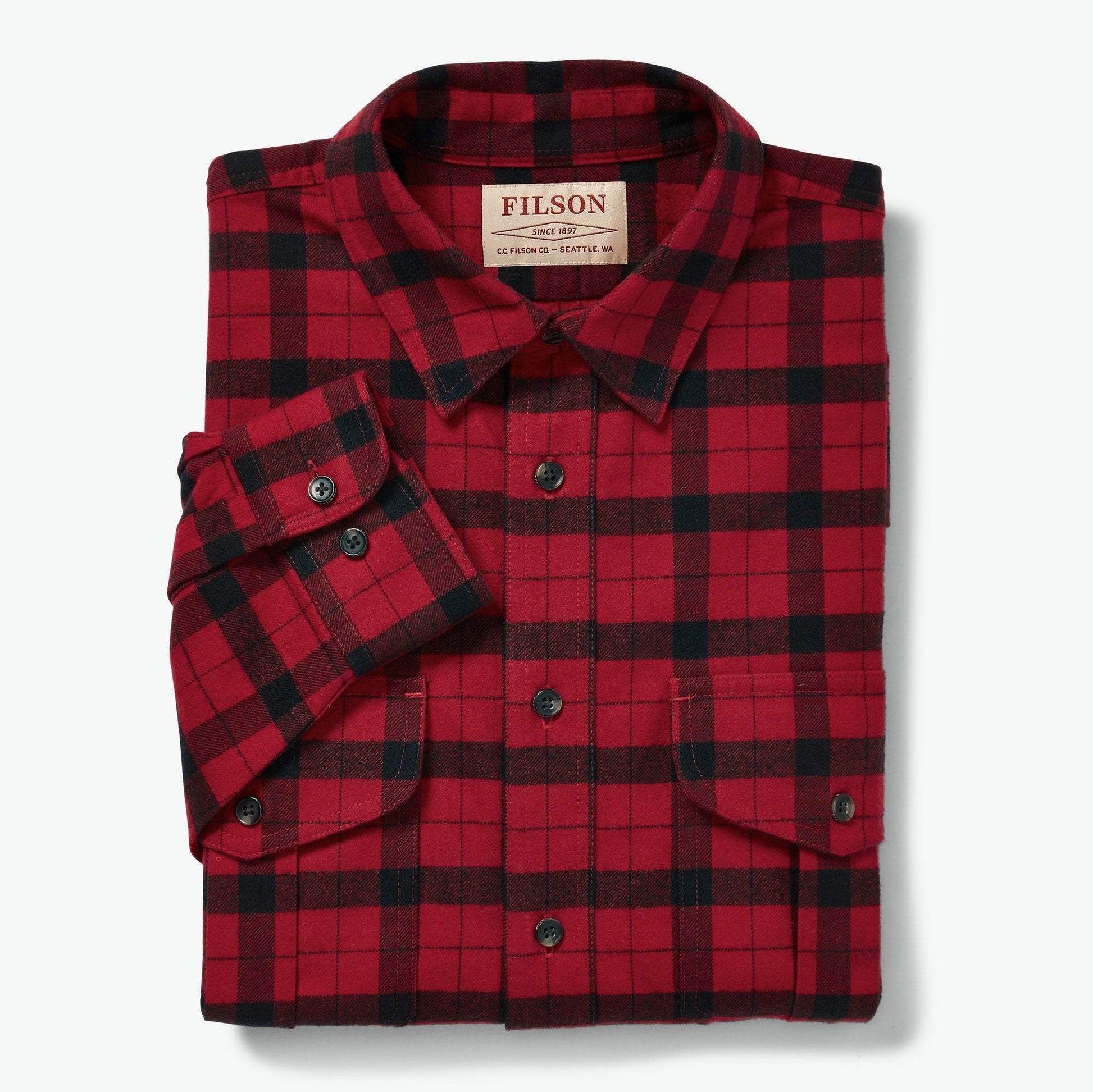 Filson Skyrta - Alaskan Guide Shirt - Red/Black - Kormákur & Skjöldur